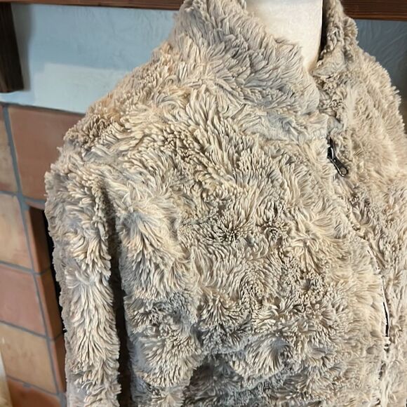 Dylan by True Grit Taupe Teddy Style Zip-Up Jacket, XS! - Picture 4 of 10
